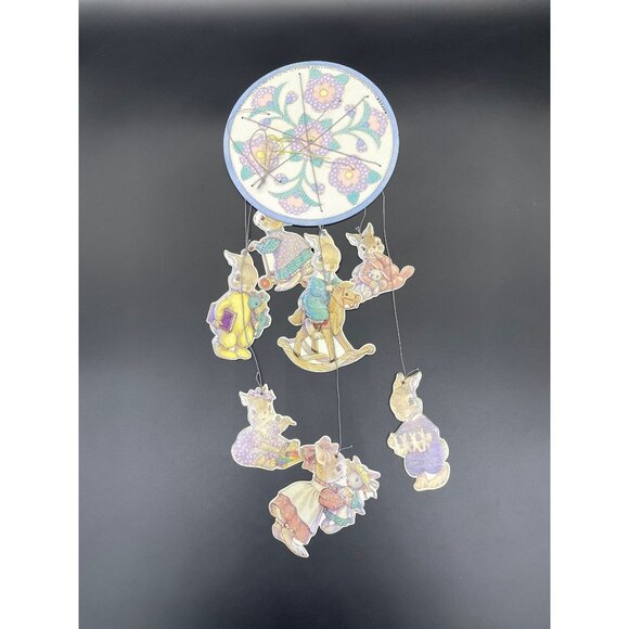 Vintage Bunny Mobile Rabbit Hopper Family Kathy Lawrence Easter Decor - Picture 3 of 10